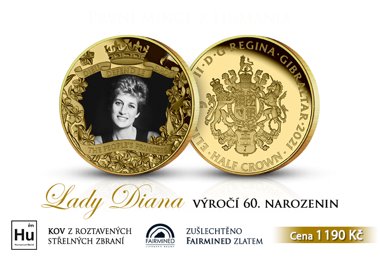 Světově první mince ražená do Humania