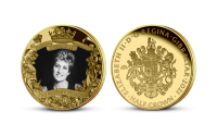 Princezna Diana na neobyčejné minci ze vzácného Humania zušlechtěná ryzím Fairmined zlatem