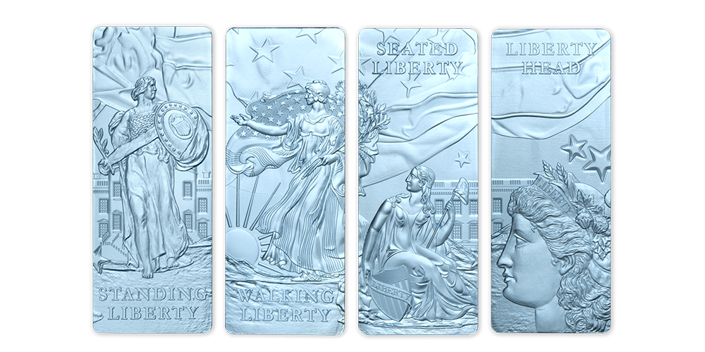 Limitovaná mincovní sada Lady Liberty z ryzího stříbra 999/1000