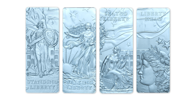 Lady Liberty Sada 4 stříbrných mincí 