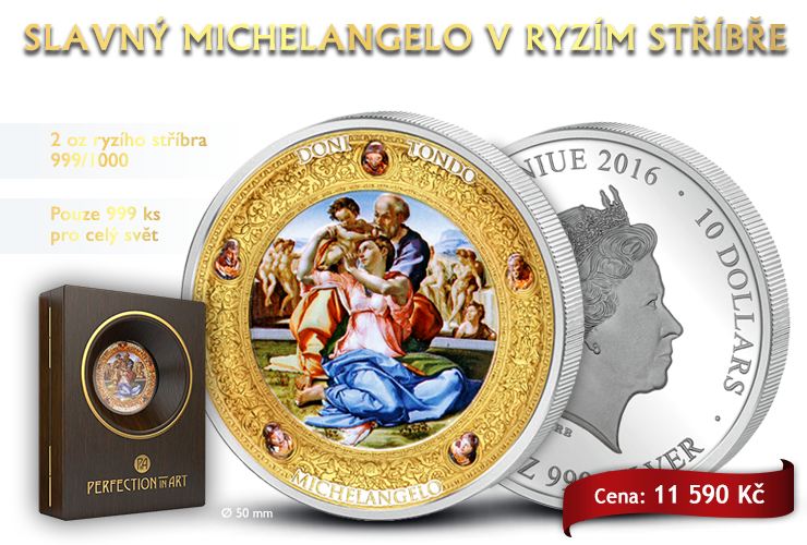 Slavný Michelangelo v ryzím stříbře