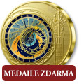 Kolorovaná paměntní medaile Staroměstký orloj v průběhu sbírání zdarma