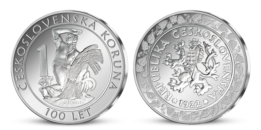 Pamětní medaile 100 let československé měny Pamětní medaile 100 let československé měny