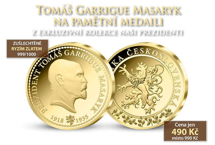 Tomáš Garrigue Masaryk na pamětní medaili