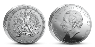 Proslulá mince Anděl z 1 kilogramu ryzího stříbra 999/1000