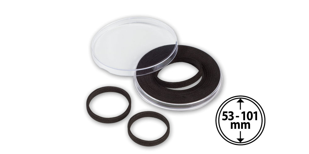 Mincovní kapsle CAPS XL 53-101 mm, 10 kusů Mincovní kapsle CAPS XL 53-101 mm, 10 kusů