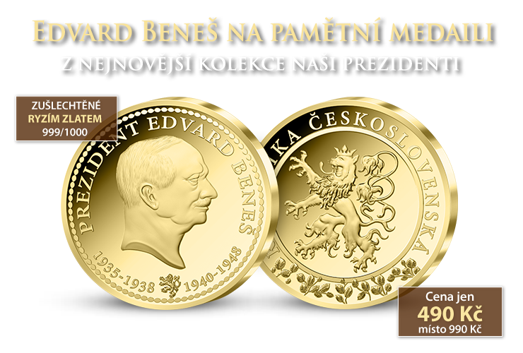 Edvard Beneš na pamětní medaili