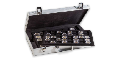 Numismatický kufr CARGO S6 na 190 mincí, stříbrný