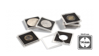 Numismatické Kapsle Quadrum 50 x 50 x 6,25 mm pro průměr mince 14 mm