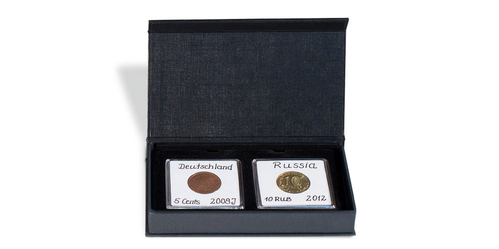 Numismatická kazeta AIRBOX Q2 pro dvě numismatické kapsle QUADRUM 