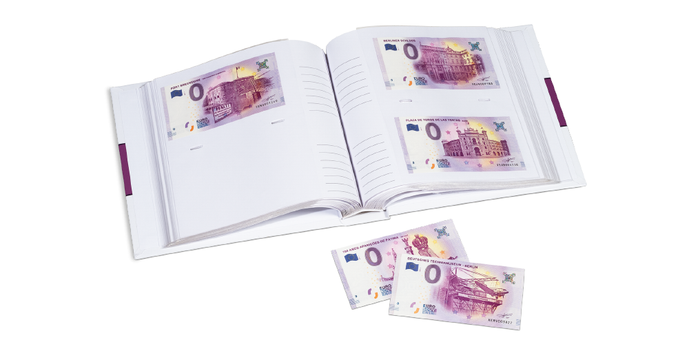 Numismatické album na Euro suvenýrové bankovky 