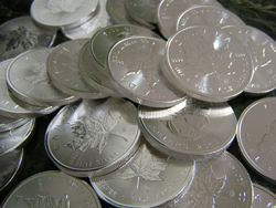 Stříbrná mince Maple Leaf