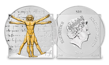 Stříbrná mince Vitruvian