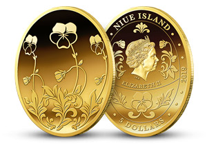 Zlatá mince ve tvaru Fabergého vejce