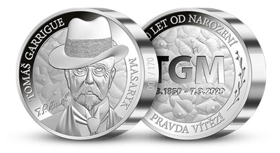 Kilogramová stříbrná medaile Tomáš Garrigue Masaryk