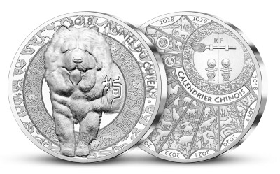 Lunární Rok psa na stříbrné minci