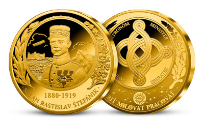 Pamětní medaile Milan Rastislav Štefánik s úctyhodným průměrem 90 mm