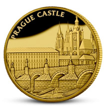 Pražský hrad na zlaté pamětní minci