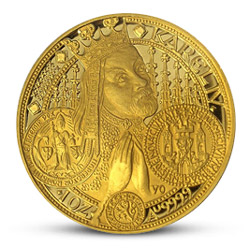 Karel IV. na zlaté minci