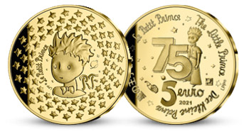 75. výročí Malého prince na výroční zlaté minci