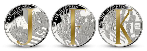 J. F. Kennedy - numismatická sada zušlechtěná Fairmined zlatem