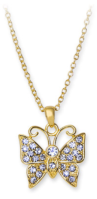 Pozlacený náhrdelník s motýlem