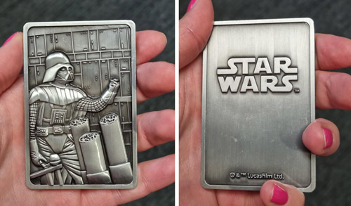 Oficiální medaile Star Wars Darth Vader zušlechtěná ryzím stříbrem