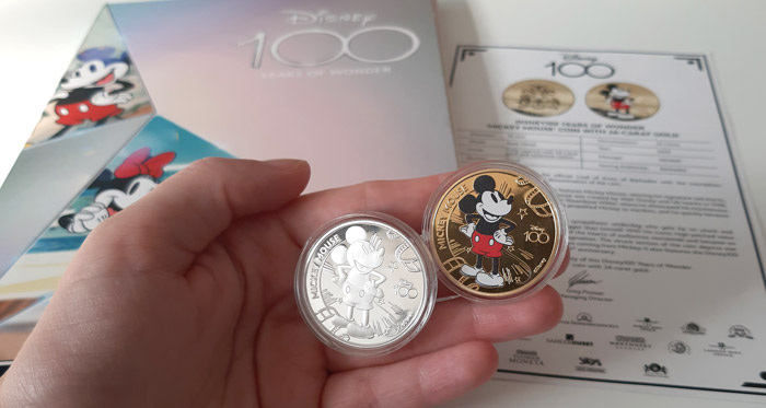 Oslavte 100. výročí pamětní mincí s Mickey Mousem