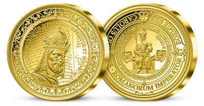 Karel IV. na pamětní medaili
