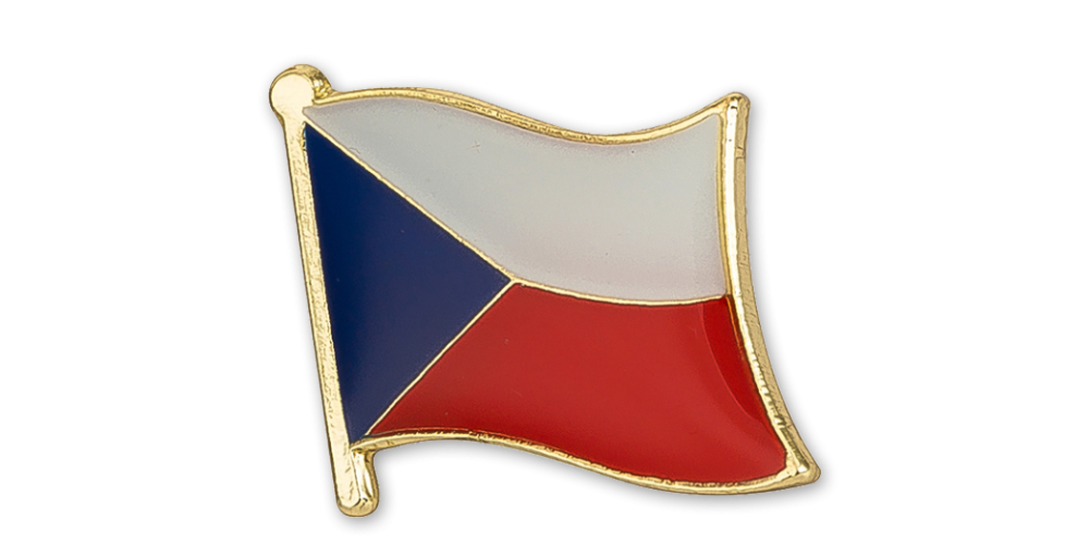 Odznak česká vlajka s bezpečnostním zavíráním 