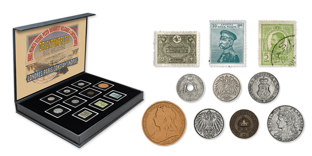 Legendární Orient Express 2 - sada mincí a poštovních známek