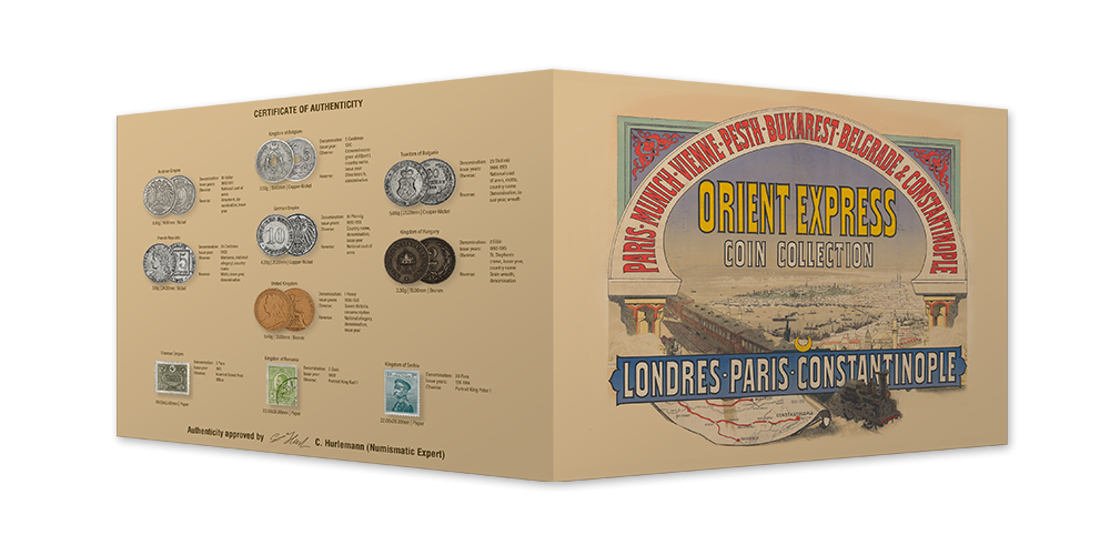 Legendární Orient Express 2 - sada mincí a poštovních známek