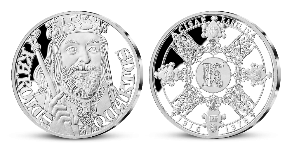 Pamětní medaile Karel IV. ze základního kovu Pamětní medaile Karel IV. ze základního kovu