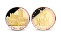 Pamětní medaile Kost zušlechtěná růžovým a žlutým zlatem