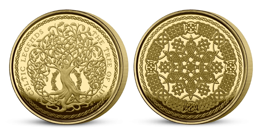 Strom života - pamětní medaile zušlechtěna Fairmined zlatem 