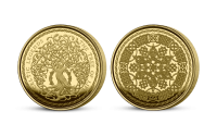 Strom života - pamětní medaile zušlechtěna Fairmined zlatem 