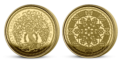 Strom života pamětní medaile zušlechtěna Fairmined zlatem 