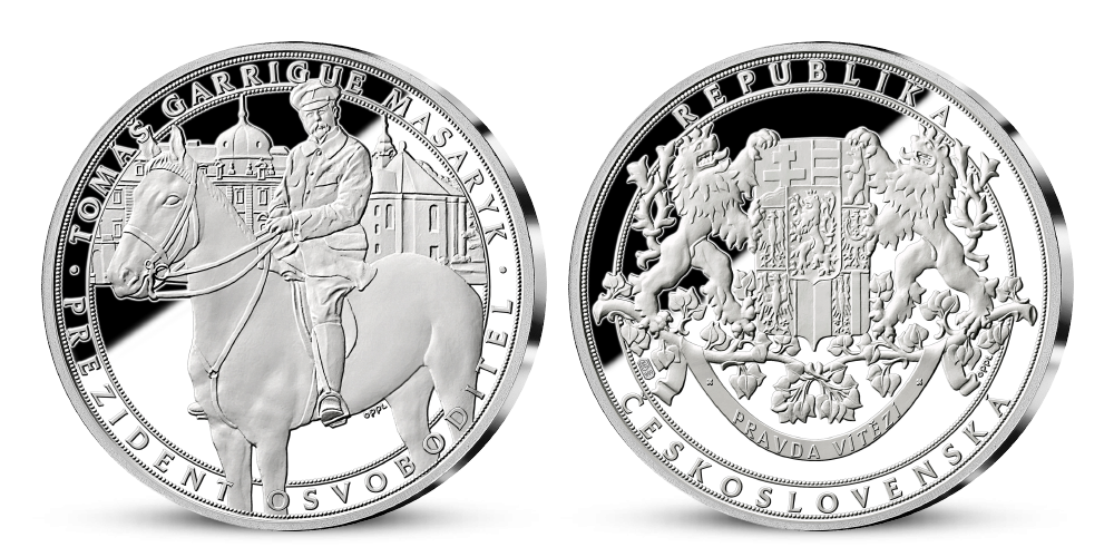 Pamětní medaile T.G.Masaryk z ryzího stříbra 999/1000 Pamětní medaile T.G.Masaryk z ryzího stříbra 999/1000