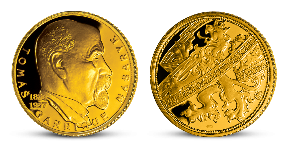 Tomáš Garrigue Masaryk ve 14karátovém zlatě Tomáš Garrigue Masaryk ve 14karátovém zlatě
