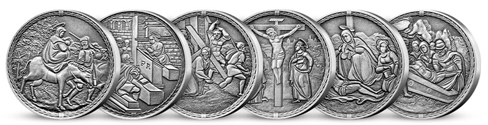Set 7 medailí Sedmibolestná Panna Mária Set 7 medailí Sedmibolestná Panna Mária
