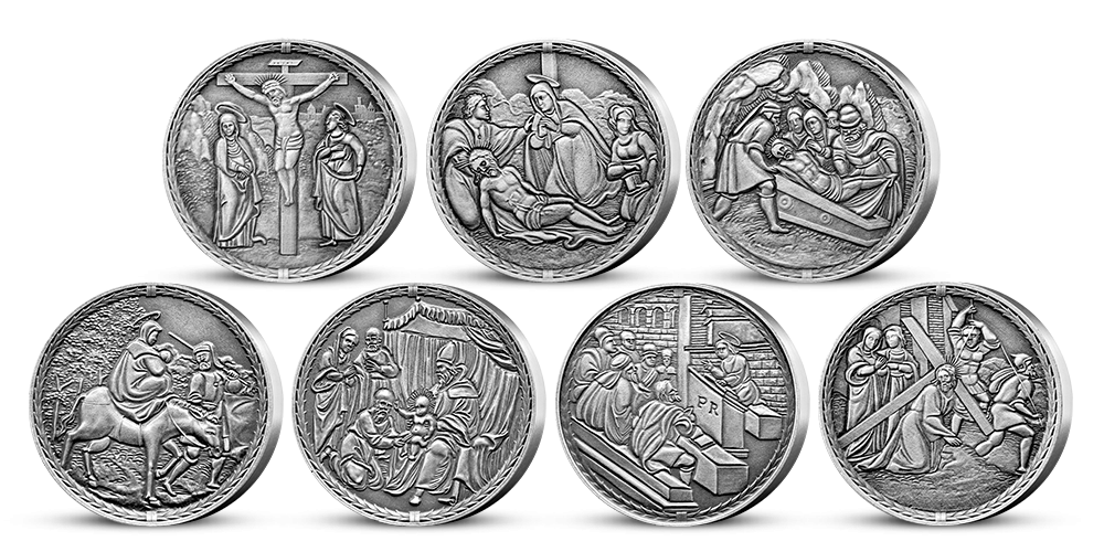 Set 7 medailí Sedmibolestná Panna Mária