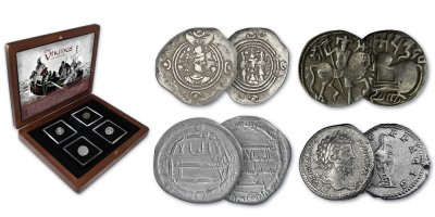 Poklady vikingských obchodních cest na originálních historických mincí 