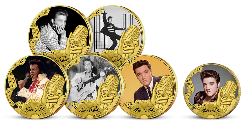 Písně Elvise Presleyho na mincích zušlechtěných 24karátovým zlatem