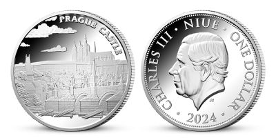 Pražský hrad na stříbrné pamětní minci