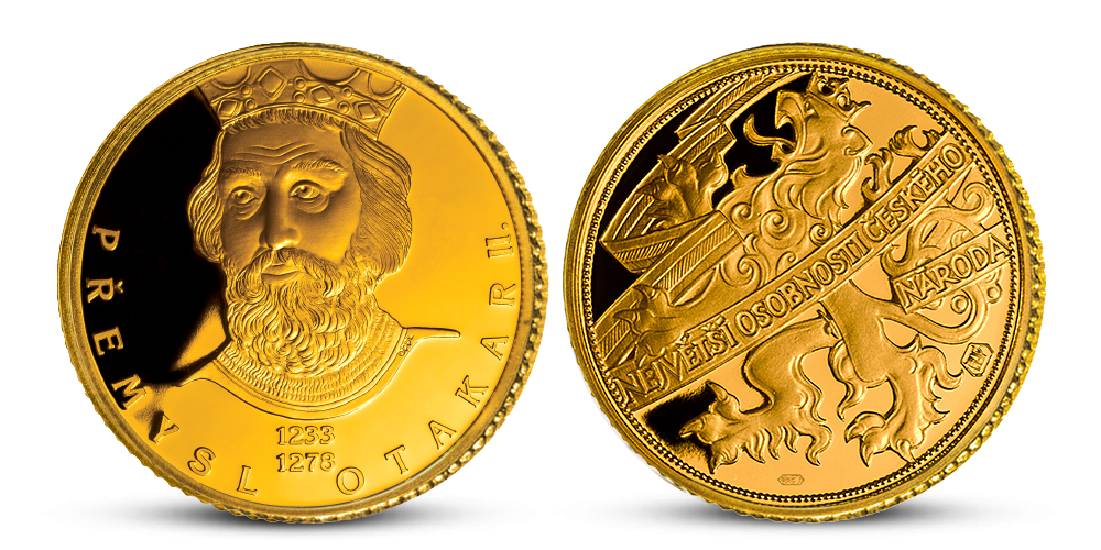 Přemysl Otakar II. na zlaté medaili