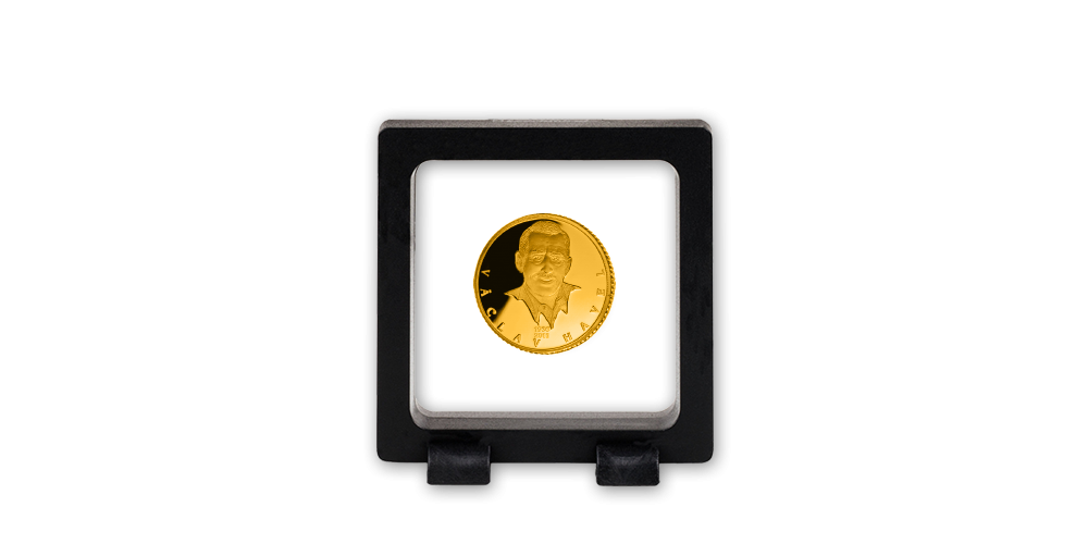 Václav Havel na medaili ze 14karátového zlata
