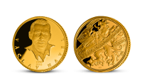 Václav Havel na medaili ze 14karátového zlata