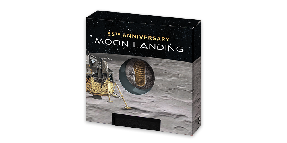 Přistání na Měsíci na minci z 1 unce ryzího stříbra