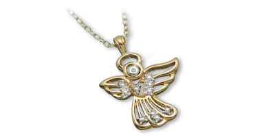 Přívěsek Anděl s čirými krystaly 