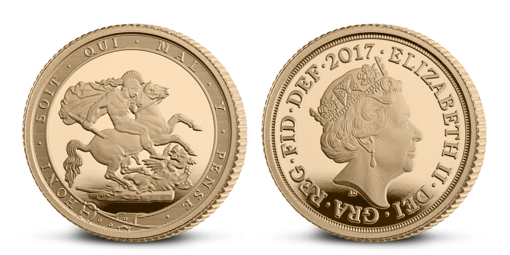 Quarter Sovereign 2017 - Unitátní zlatá mince z 22karátového zlata Quarter Sovereign 2017 - Unitátní zlatá mince z 22karátového zlata